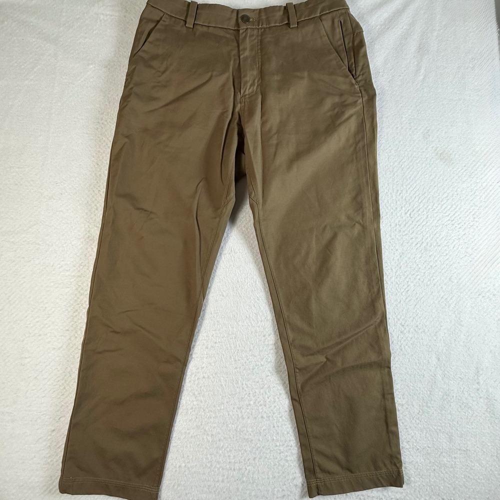 Lululemon Commission Pant Mens 30x27 Slim Fit Warpstreme Performance Chino Brown